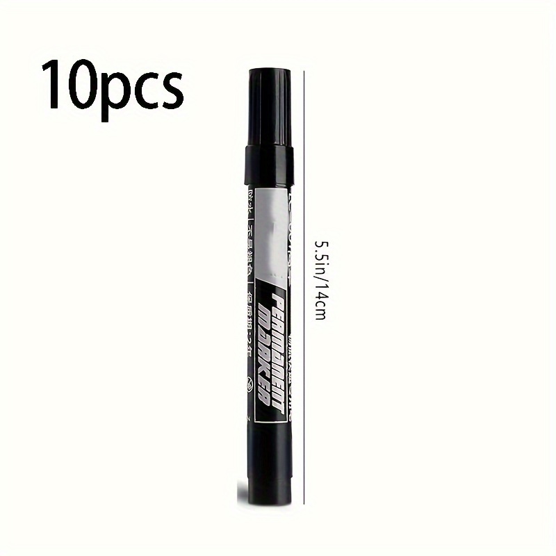 TEMU 10pcs Large Permanent Markers, Waterproof , Quick-dry Oil-based Supplies, 5.5