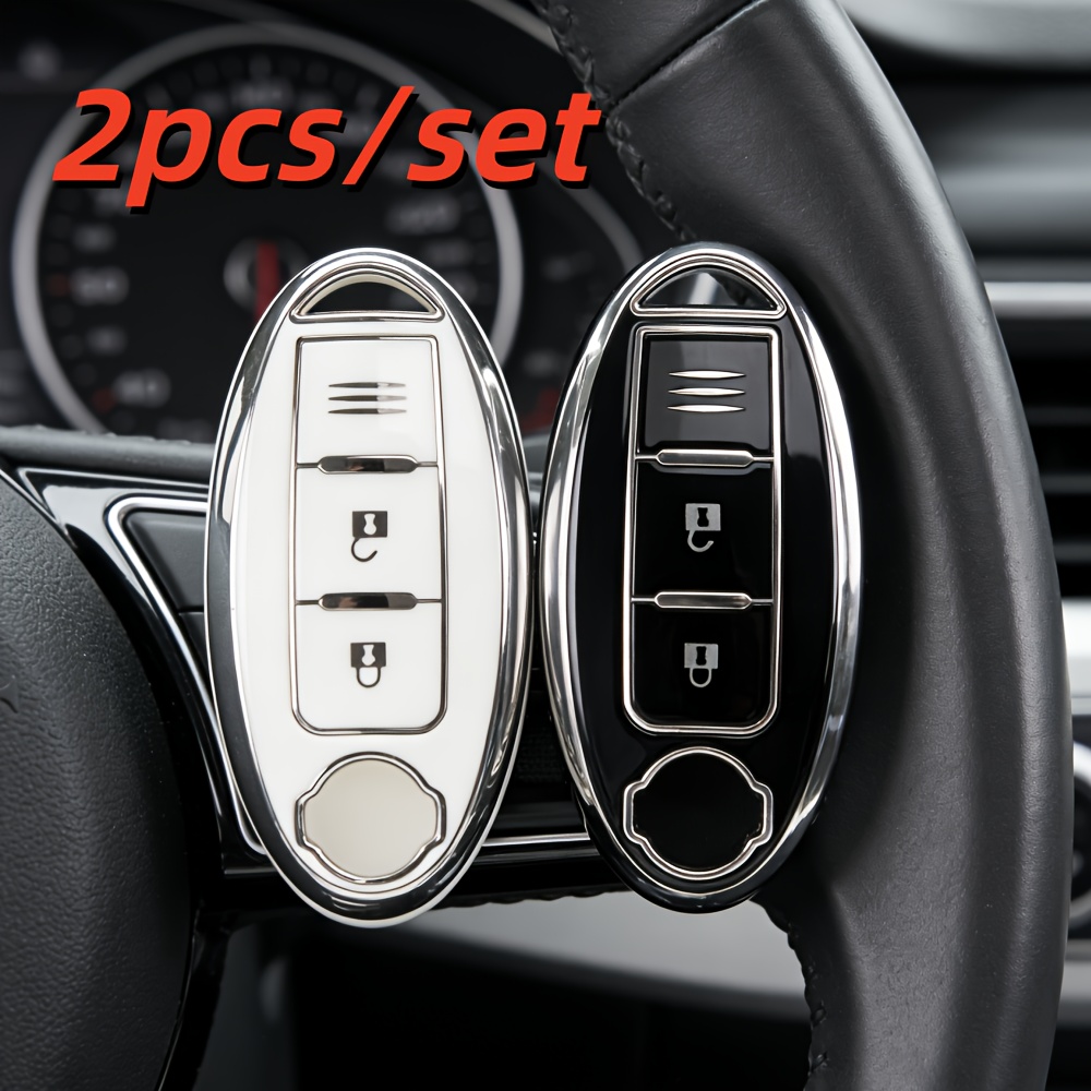 TEMU Набір з 2 чохлів для ключів автомобіля, підходить для for Nissan Rogue T32 T31 Qashqai J11 J10 Tiida Pathfinder Juke Versa Note та для
