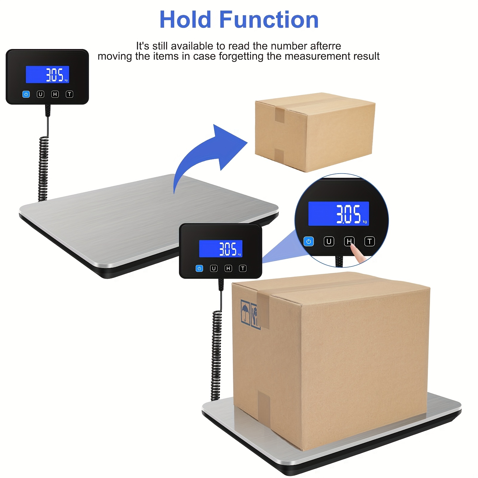 High-Precision Digital Scale for Shipping & Postal Use - 0.5oz Accuracy, Up to 440 lbs Capacity, Ideal for Small Businesses, Mail, Warehouses, and Home Use - Includes Batteries & Charging Cable 11 High-Precision Digital Scale for Shipping & Postal Use - 0.5oz Accuracy, Up to 440 lbs Capacity, Ideal for Small Businesses, Mail, Warehouses, and Home Use - Includes Batteries & Charging Cable