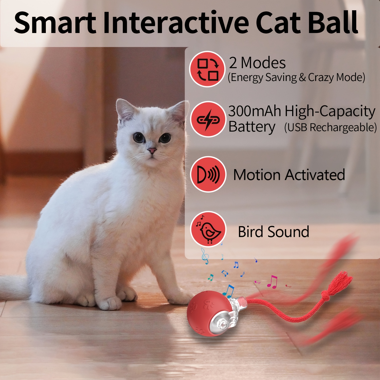 flashing cat ball