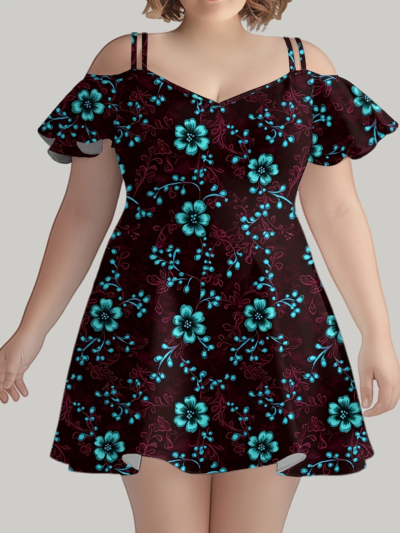 plus size retro dress sold on Temu United States