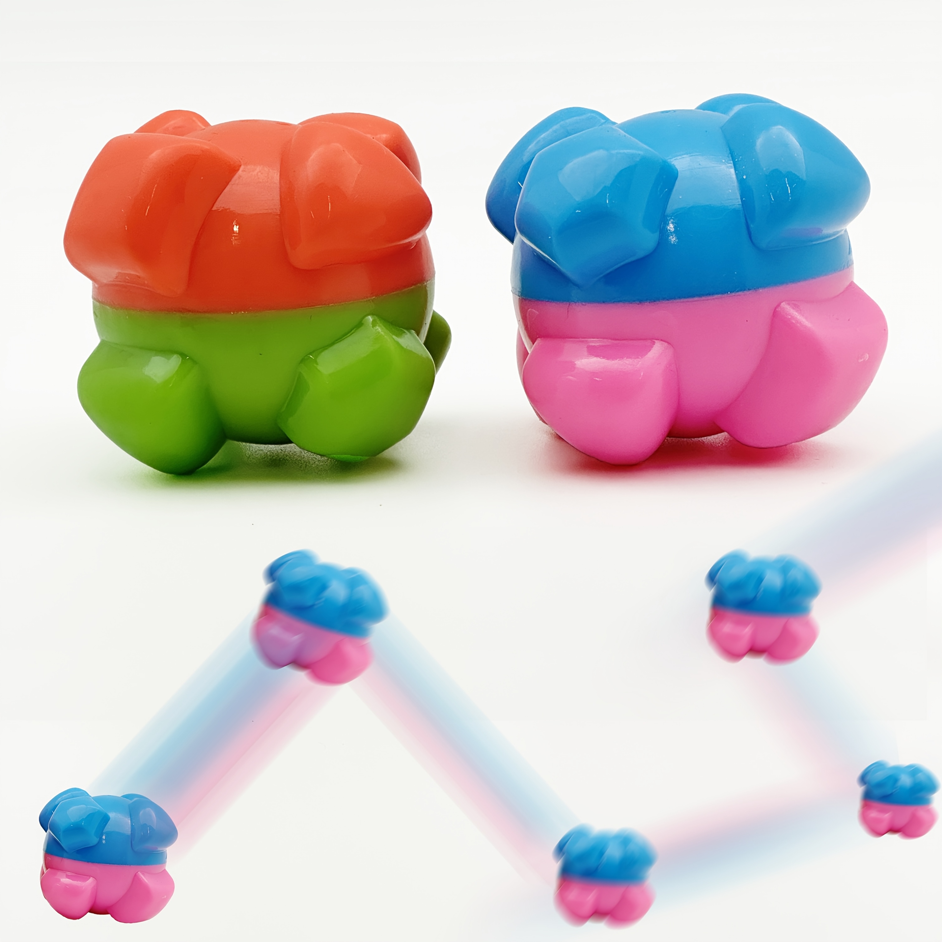 Jumping Balls Interactive Pet Toys, Durable Chewing Squeaking Balls