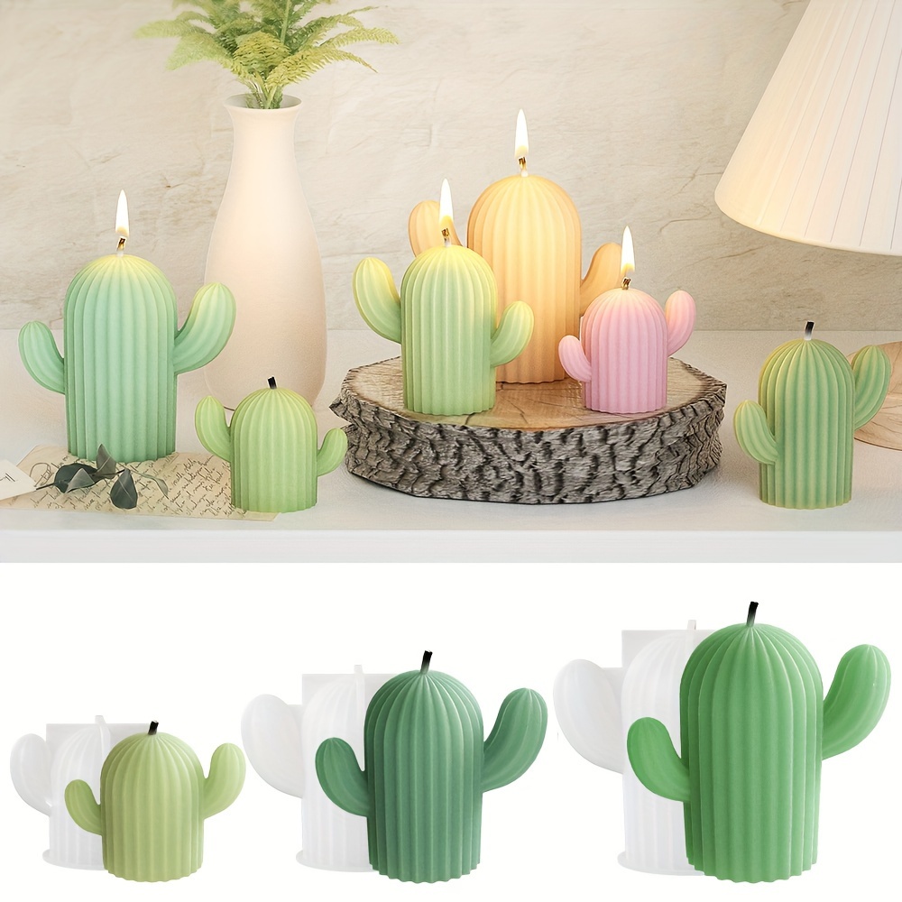 

Silicone Cactus Candle Mold Set, Diy Aromatherapy Wax Molds, Scented Plant Ornament Soap Plaster Crafting Molds, Home Decor , No Power Needed