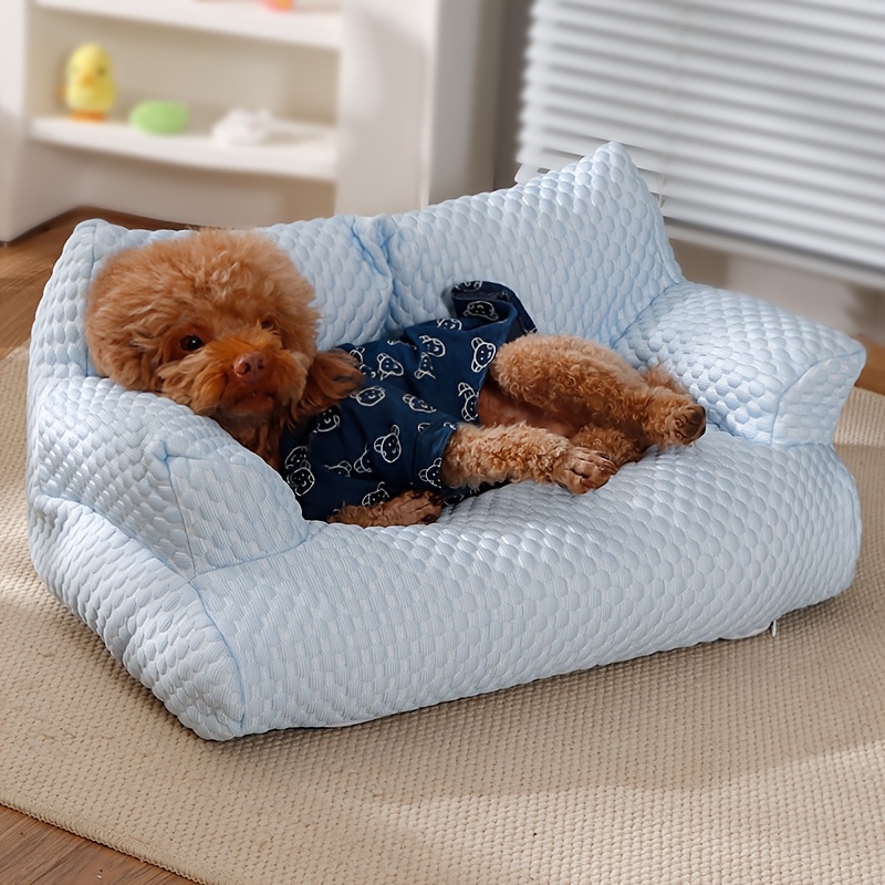     pet bed sofa removable washable cover soft polyester cushion pad lightweight portable cat or small dog bed for indoor outdoor use ideal for kittens puppies cats small dogs dog couch bed   pet furniture cooling mesh material Product details 3