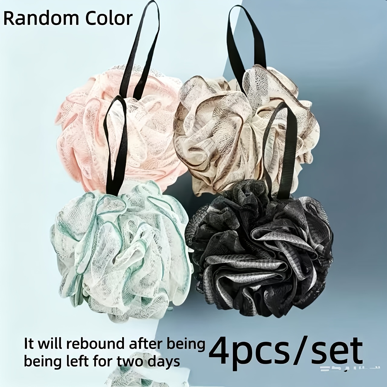 4pcs random color gentle exfoliating bath ball unisex   family  