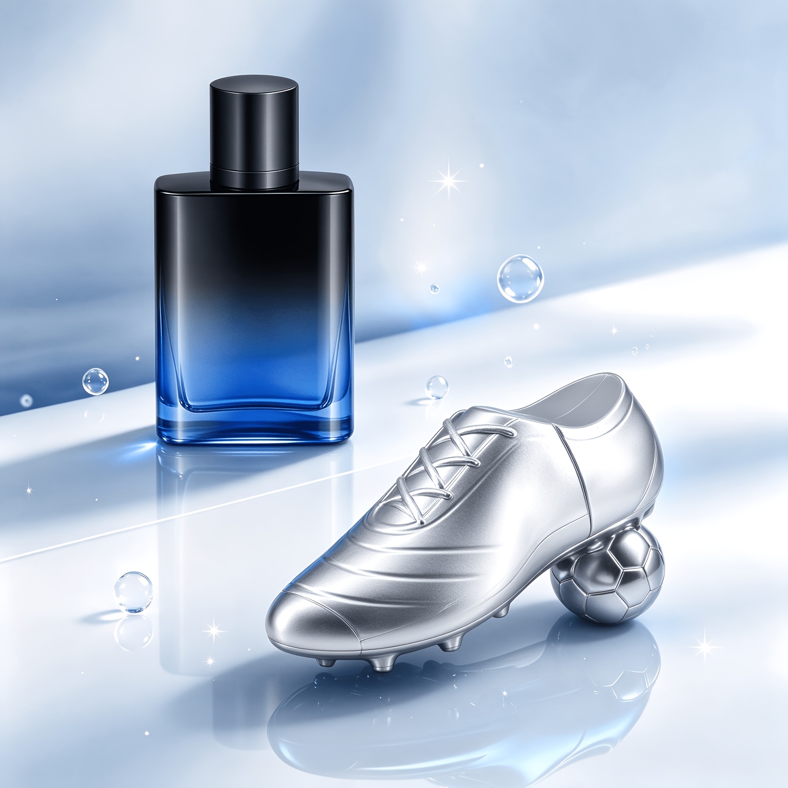 Image of 2pcs Set | Hann (50ml/1.7fl Oz) + Blue Men's Football Shoe Perfume (100ml/3.4fl Oz), Aromatic Spicy & Aquatic Scent, Exquisite Fragrance Gift For Festivals