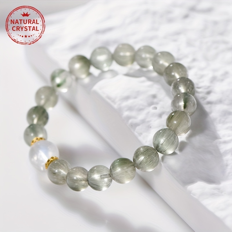 Green Crystal Bracelet with Moonstone And Crystal Beads