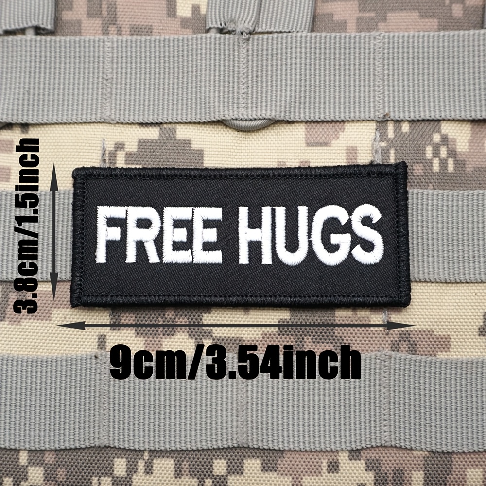 1pc Embroidered Cloth Patch Vest/bib Badge Embroidery Hook Fixed Backing Backpack Sticker Clothing Patch