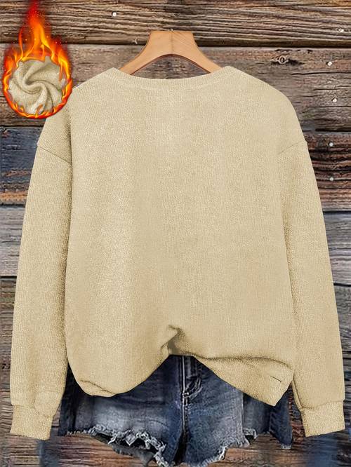 paw print womens sweater simple and casual round neck long sleeved top polyester fabric autumn and item