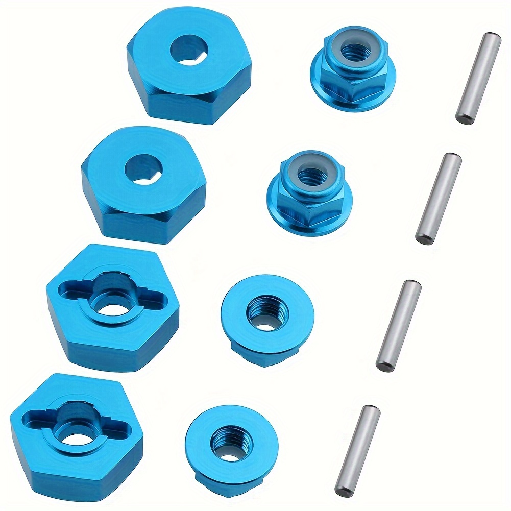 

Hobbypark 12mm Aluminum Wheel Adapter (set Of 4) And M4 Locknuts (set Of 4) For Upgrading And Replacing Parts In Rc Model Cars, With A Thickness Of 5mm.