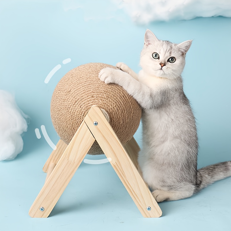 

Sisal Cat Scratching Wooden Stand - For , -sharpening Toy