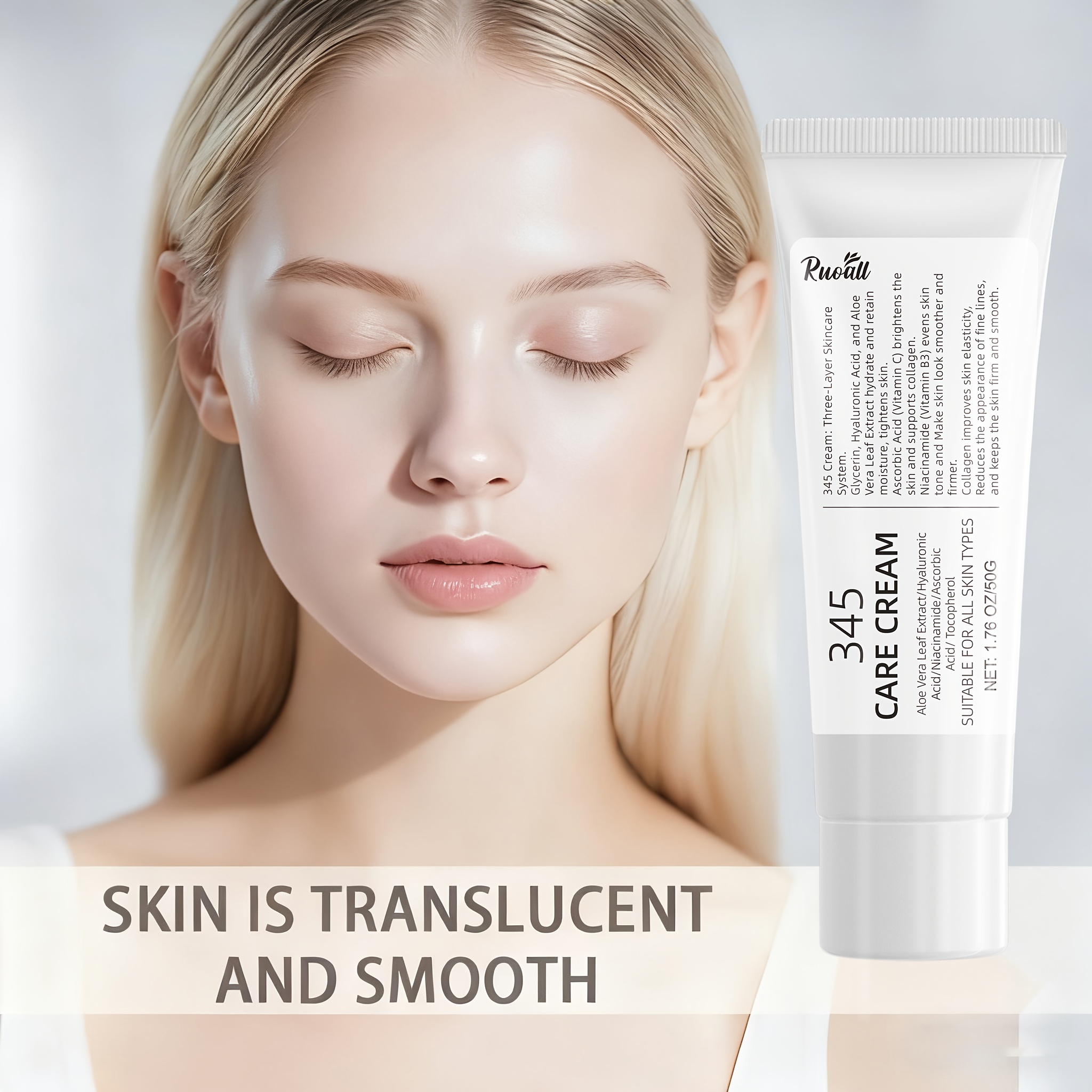 50g 1 76oz white tube 345 cream long - Temu