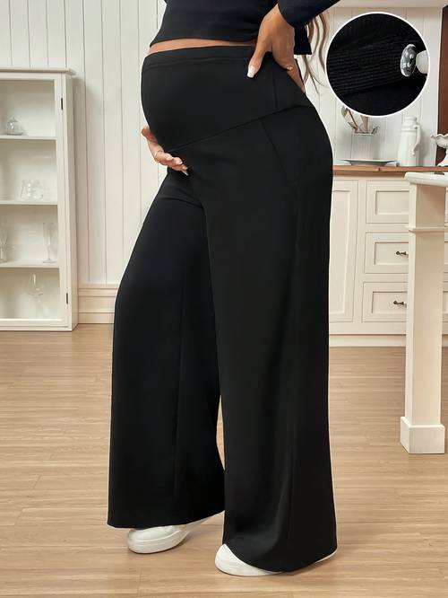 solid color casual maternity pants suitable for wearing and autumn