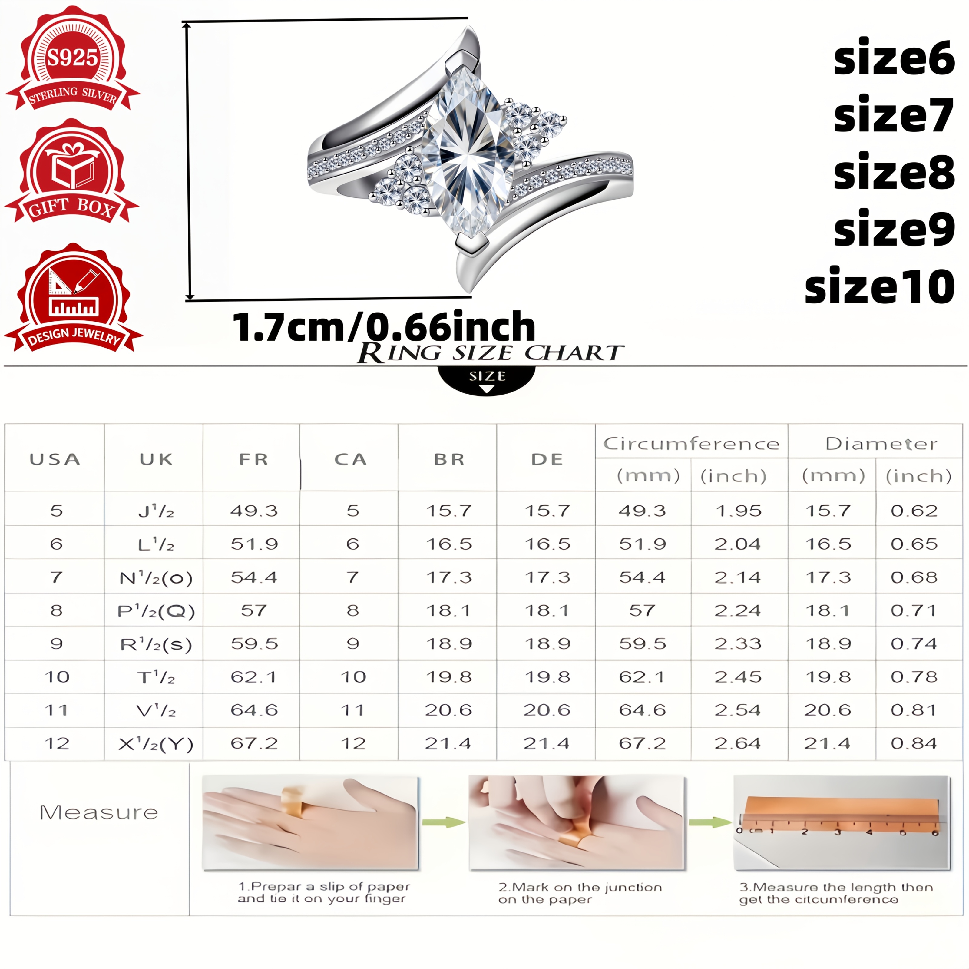 a minimalist 925 silver ring with a vintage   and niche design this high end womens ring is   gift for women and on any occasion a   for women mothers mothers in law wives daughters relatives and   an Product details 0