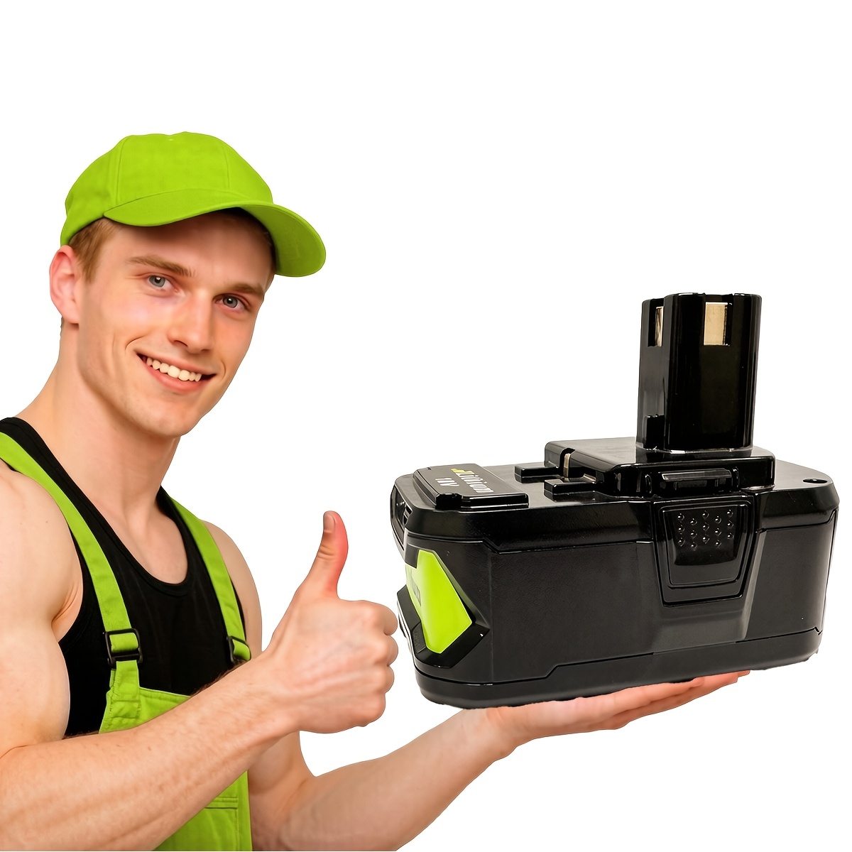 Image of Replacement 1/2 Pack 8.0ah 18v P108 P109 For Ryobi 18v Battery P104 P105 P107 P106, Compatible With For Ryobi One+ Cordless Power Tool Battery