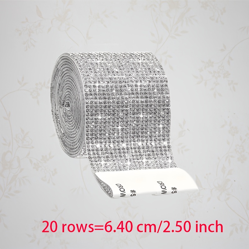 TEMU 1 Roll Of Self-adhesive Sticker Is 19.69 Inches Long, With Shiny Rhinestones, Very Suitable For High-quality Projects, Including Car Decoration,