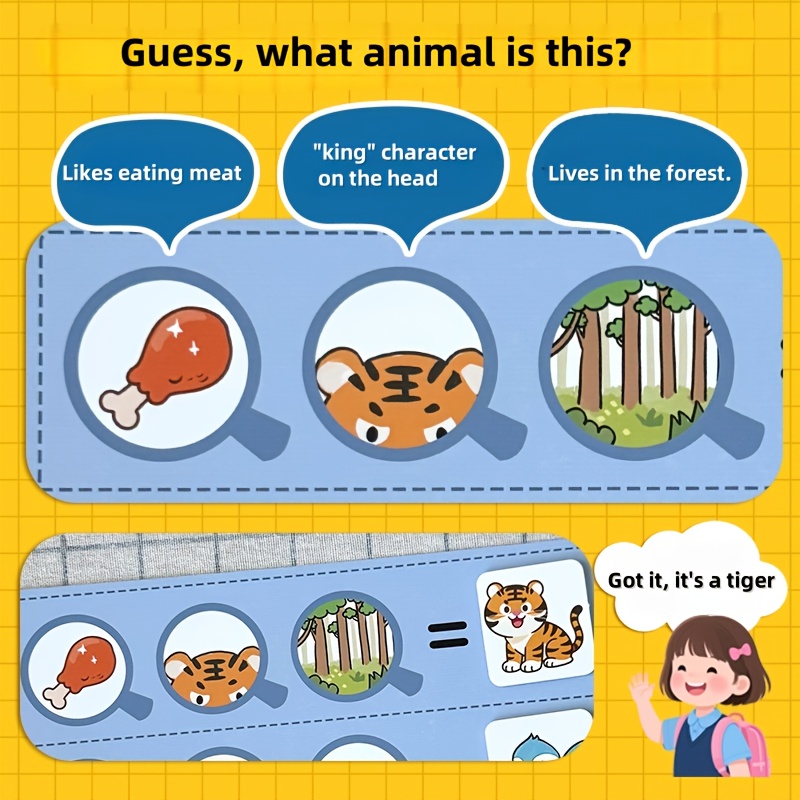 Fun Animal Guessing Game, Educational DIY Teaching Aid
