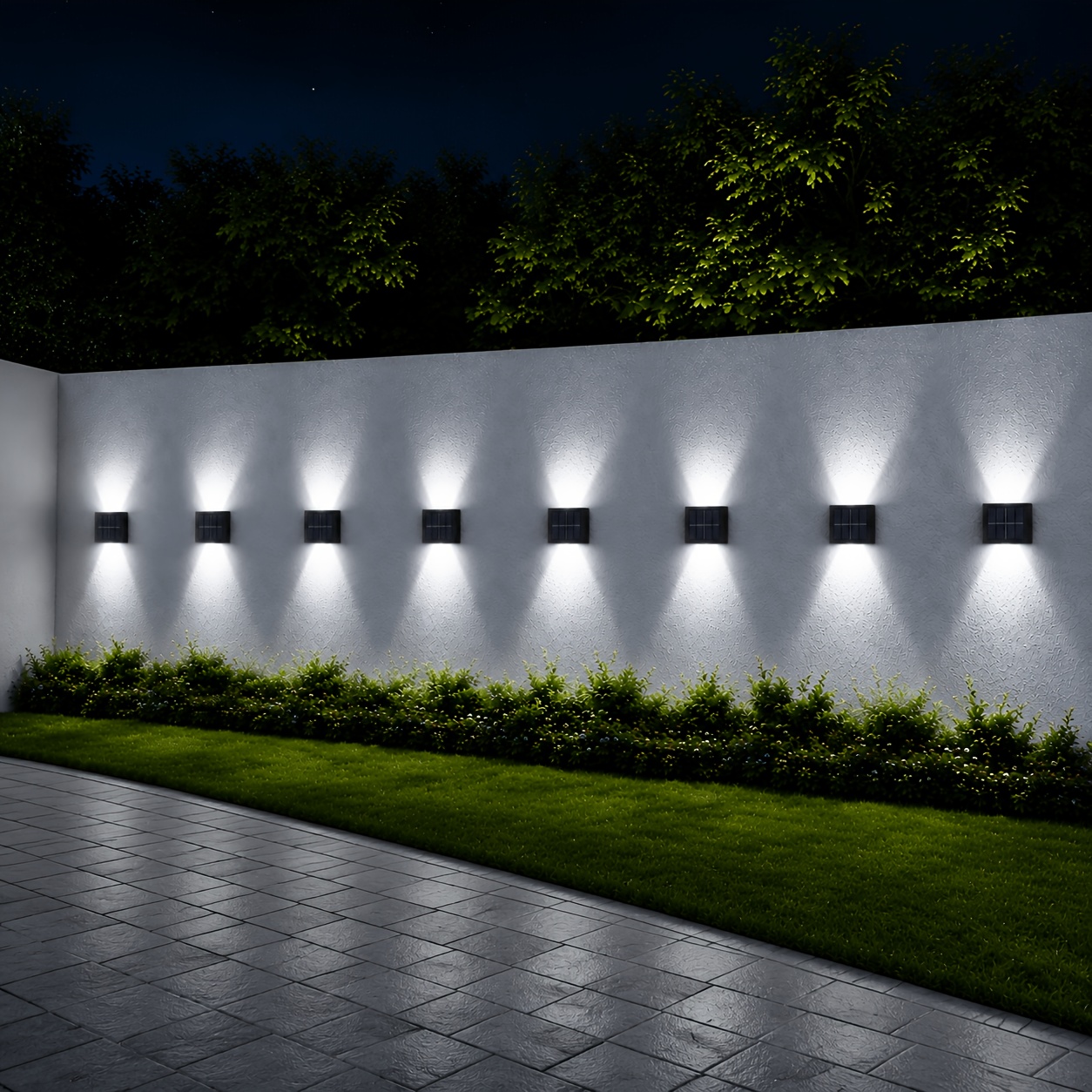 TEMU Staaricc 8 Solar Wall Lights Outdoor Ipx4, Auto Led Fence Step Light, Light Sensor Garden Stair Deck Decorative Lamp Warm White/white