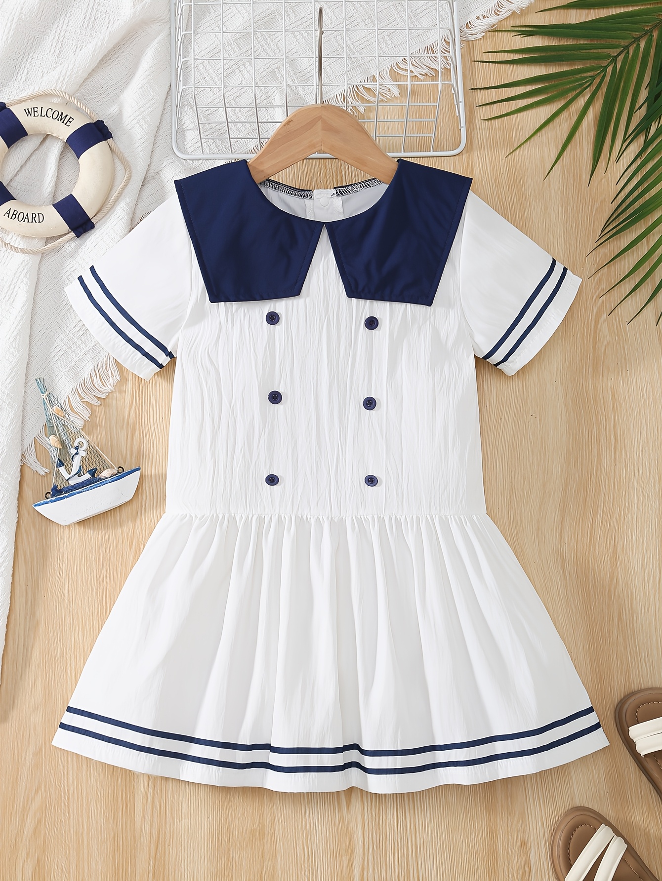 girls sailor dresses sold on Temu United States
