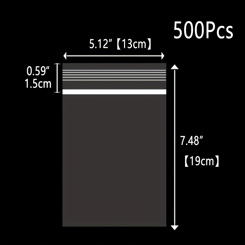 500pcs Plastic Packaging Bags with Reusable Sealed Closures