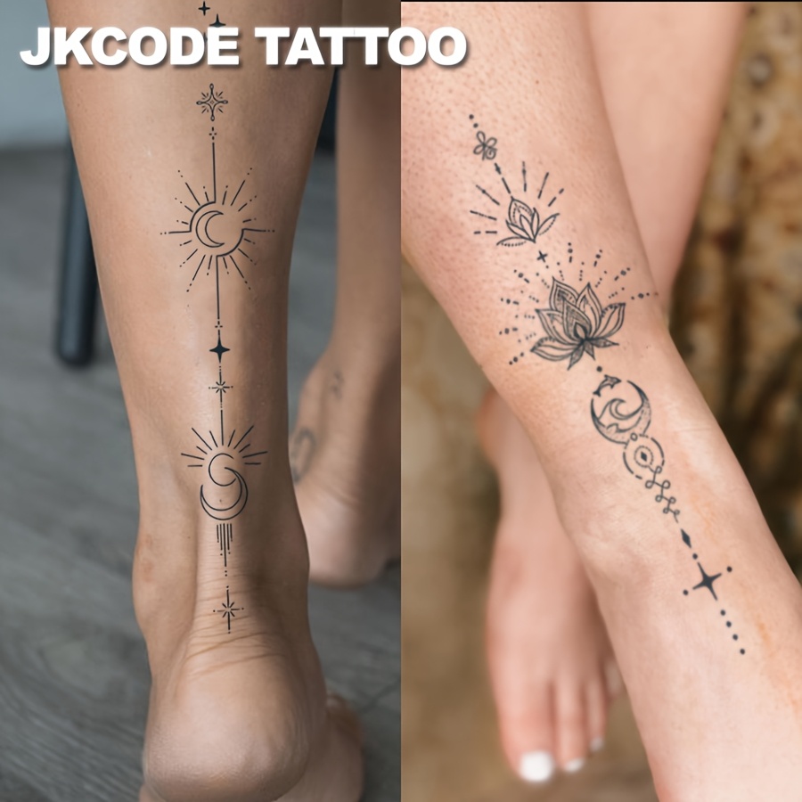 Waterproof Design Semi-permanent Ramadan Tattoos, Fashion Accessories - Barak Crescent For Lotus Totem Zay Temporary Tattoos, Pattern Women's Tattoo Stickers-faith -finger Arm Neck Temp Tats
