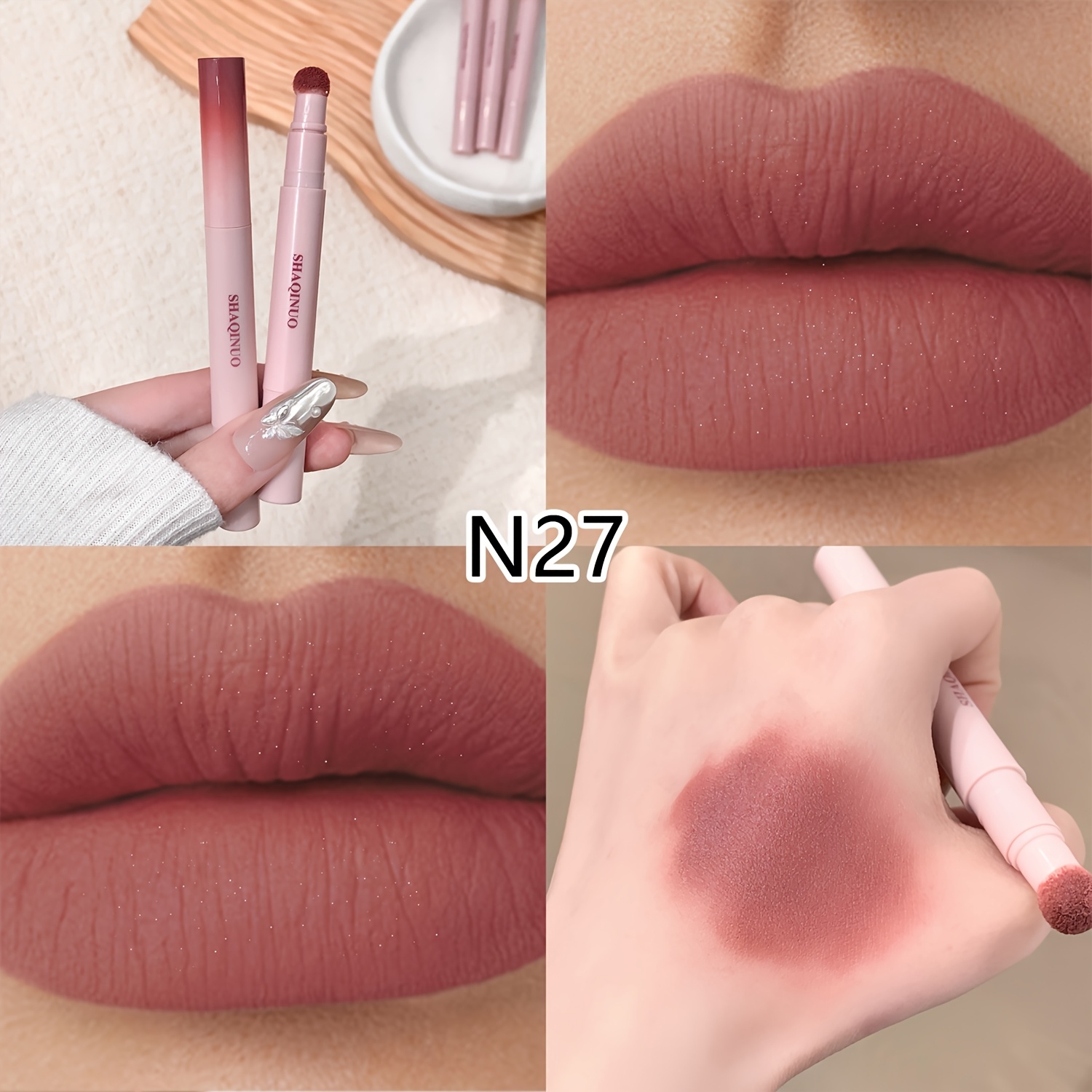 Soft Mist Light Lip Powder Cream, Long-Lasting Matte Lip Glaze