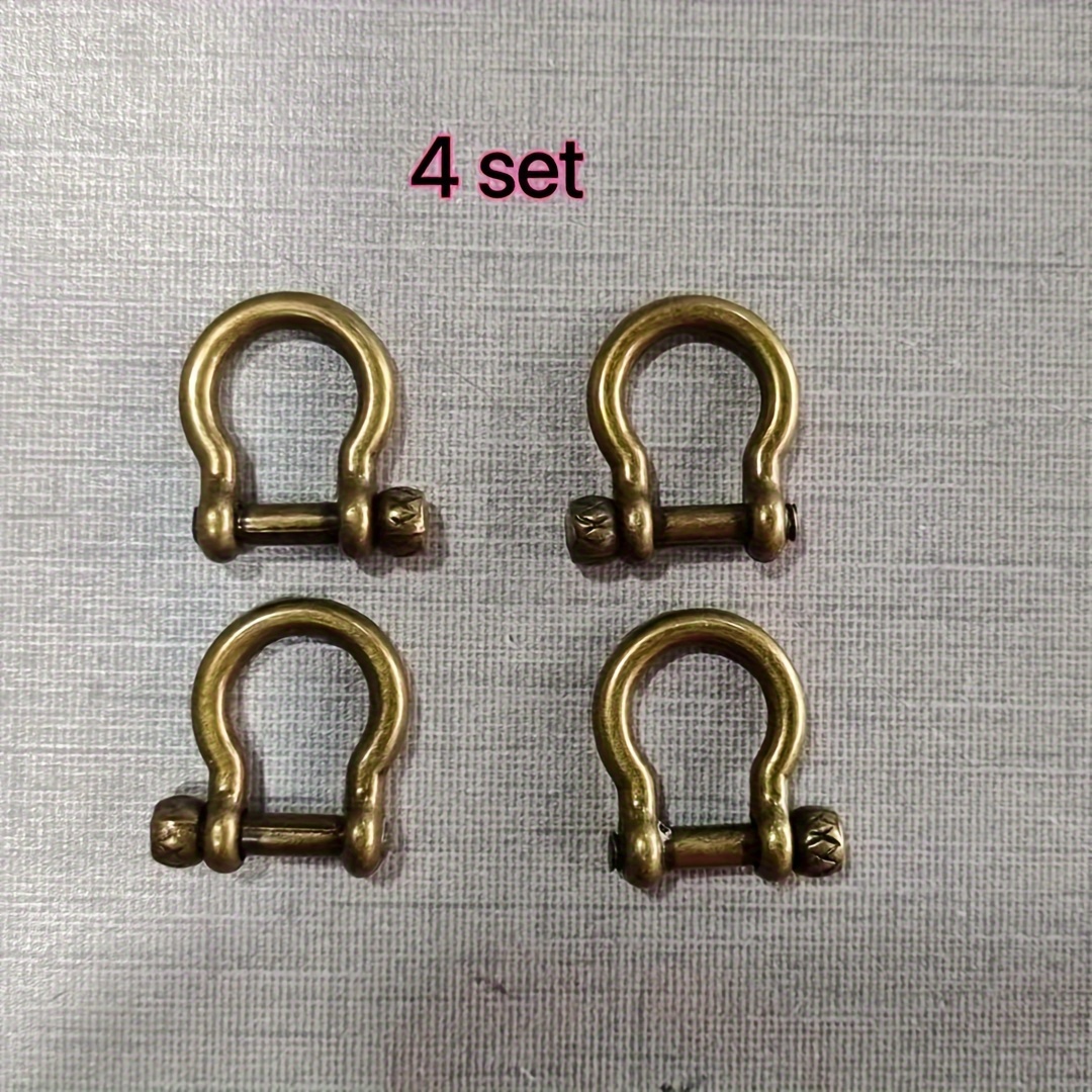 2/4 Set 8.5/10mm Vintage Luggage Accessories Horseshoe Handmade Diy Keychain U-shaped Lock With Screw!