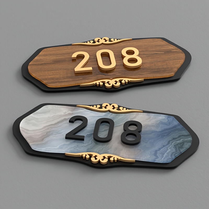 CRAFTEEZY® Personalized Customized Acrylic House Door Number Plates For