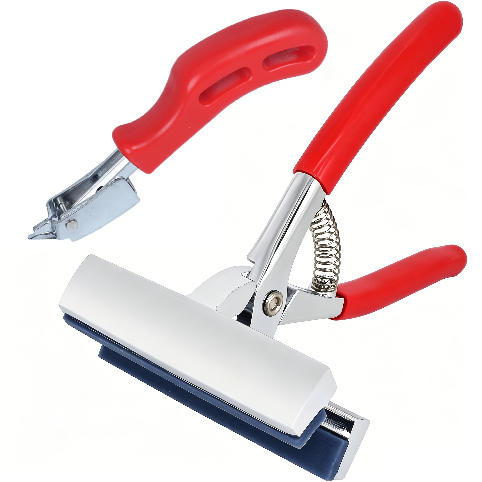 TEMU Pince à la toile et déagrafeuse, ensemble robuste en acier inoxydable avec poignée à à ressort, poignée large de 4-3/4 pouces, outils spéciaux
