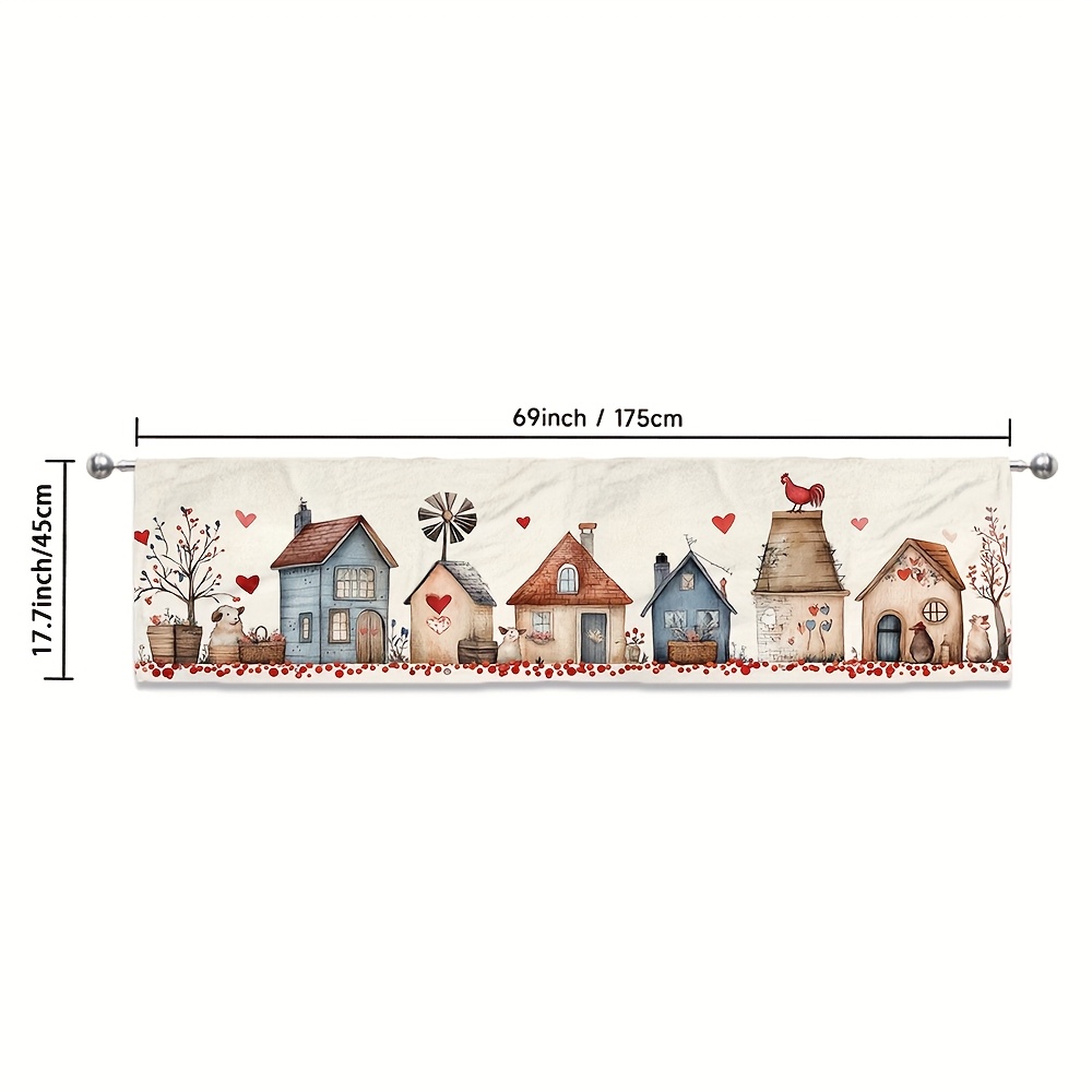 TEMU 1 cortina de cocina diseño de estrella de Texas, de versátil tela de poliéster (barra no incluida), ideal para decorar tu cocina, cafetería, o