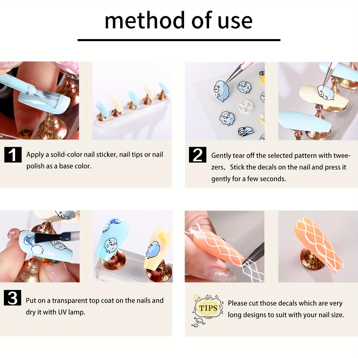 5D Three-Dimensional Nail Stickers
