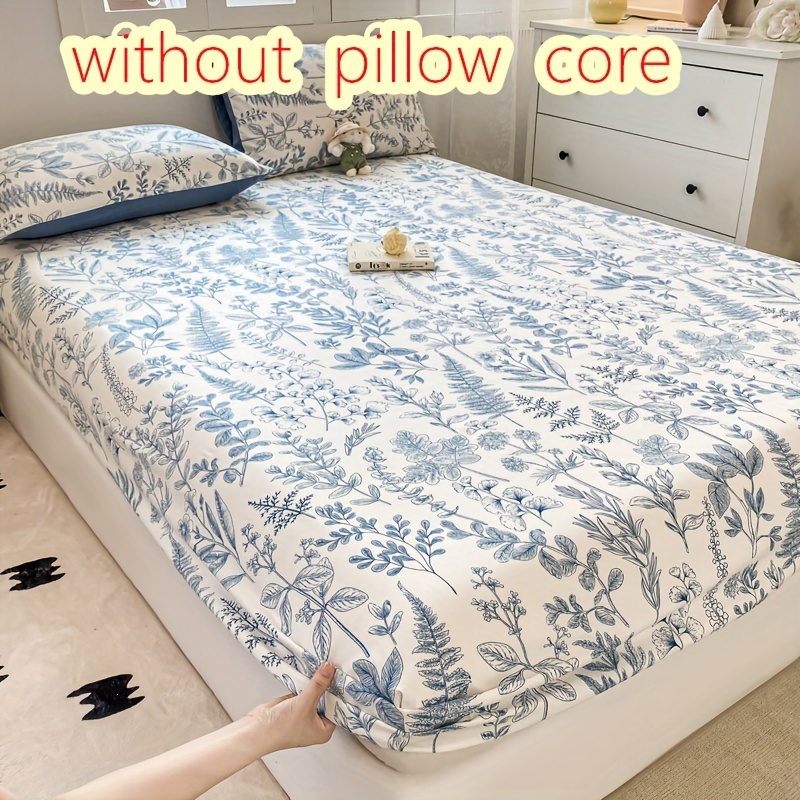 2/3pcs Bed Fitted Sheet Three-piece Set, Mattress Protector, All-inclusive And Non-slip Bed Cover Universal For 1 Fitted Sheet + 1/2 Pillowcases, Suitable For Sleeping Naked, Comfortable And Soft