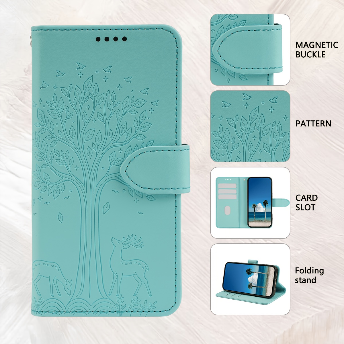 TEMU Phone Case - [for Phone Case] Suitable For Galaxy A51 5g/a52 5g/a52s 5g/a53 5g Wallet Mobile Phone Case With Card Holder, Book Cover With