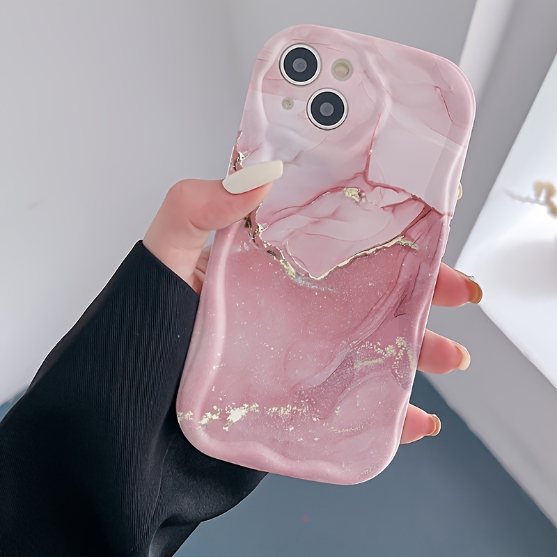 TEMU Coque de téléphone : Étui blanc crème à motif , design simple, antichoc. parfait pour et l'été. Convient pour 16/16 Plus/16 Pro/16 Pro Max/