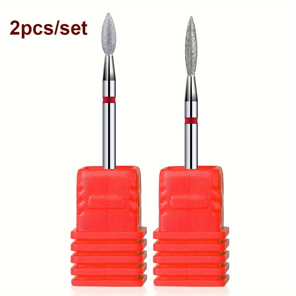 Image of 2pcs Cuticle Clean Nail Drill /32'', Professional Safety Carbide Under Nail Cleaner Nail Bit For Cuticle Dead Skin Nail Prepare, 2 Way Rotate, Manicure Nail Salon Supply