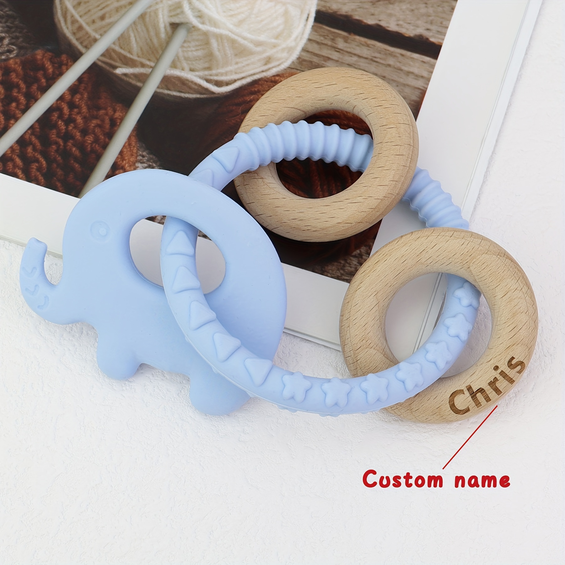 

Customized Cute Hand Rattle, Animal Teether Rattle, Personalized Early Education Rattle