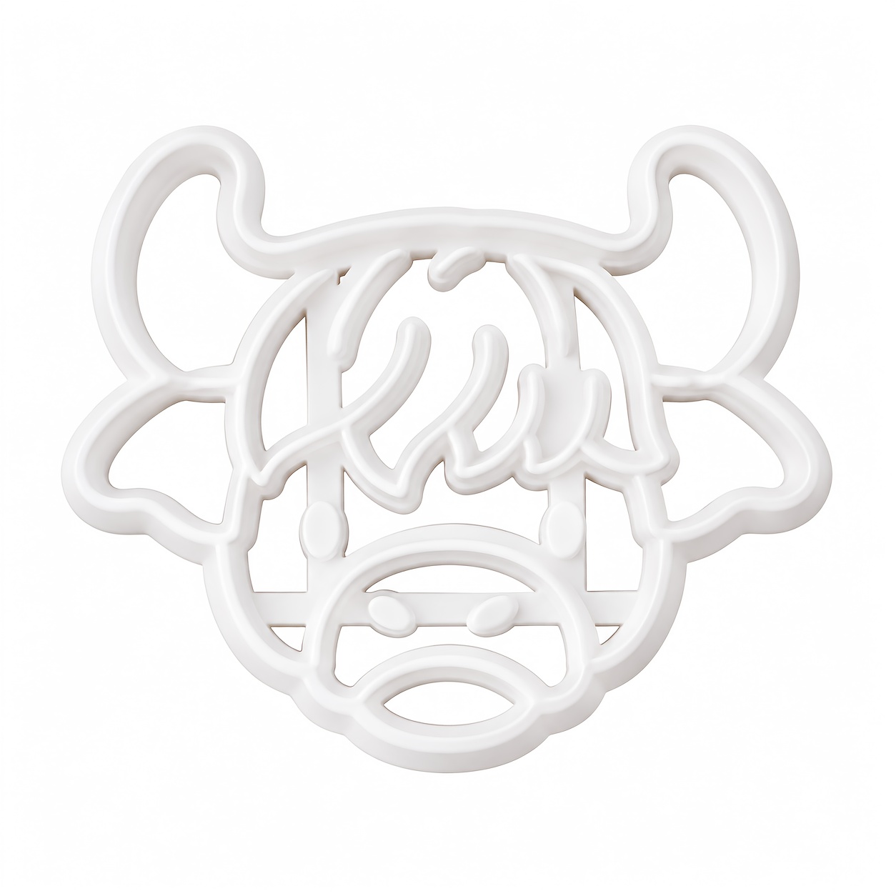 TEMU Cute Highland Cow Cookie Cutter, Practical Sugar Cutting Tool, Cake Decorating Shape, Decorative Baking Accessory, Essential Baking Tool For