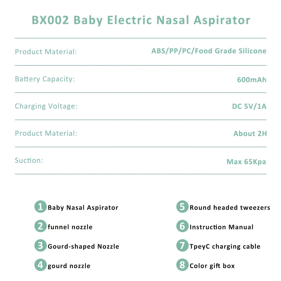 Baby Nasal Cleaning Tool with Music Play, Infant Daily Nose Care Accessory, Soft, Washable, Home Use, Includes 3 Suction Tips & Round-Tip Tweezers