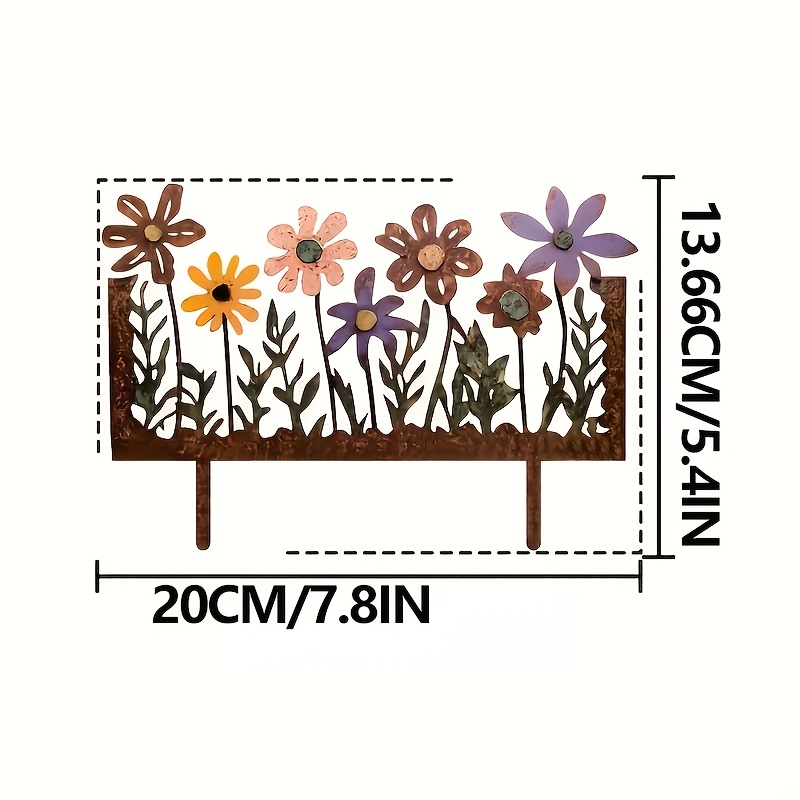 TEMU 2d Flat - 【3d】 2d Flat - [3d] Courtyard, Lawn And Gardening > Outdoor Ornaments > Garden Decorative Stakes 2d Flat 1pc Rustic Style Acrylic