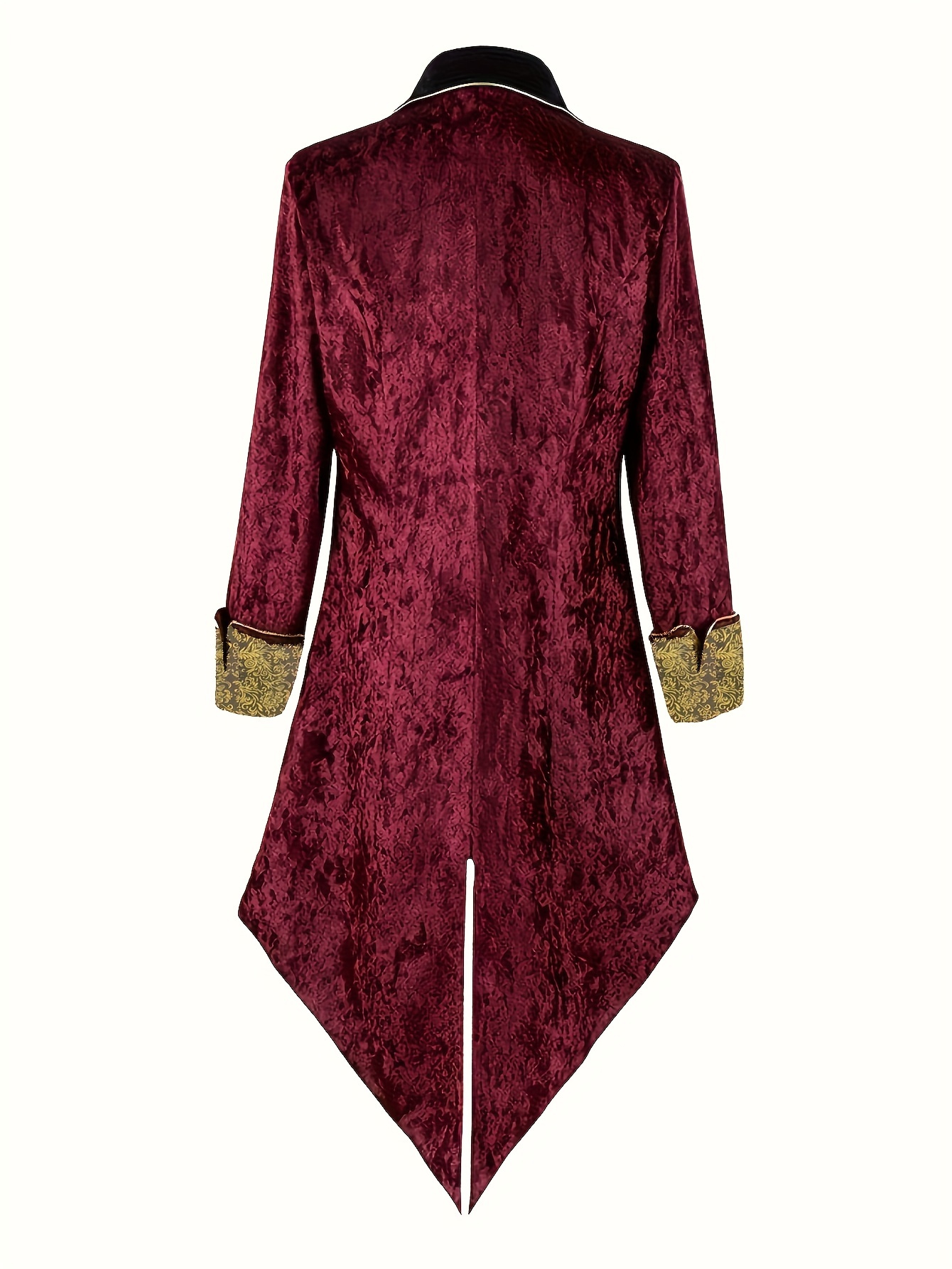 Traje de Smoking de Terciopelo Vintage para Hombre con Bordado Larga,  Estilo de Corte para y Disfraces de Halloween