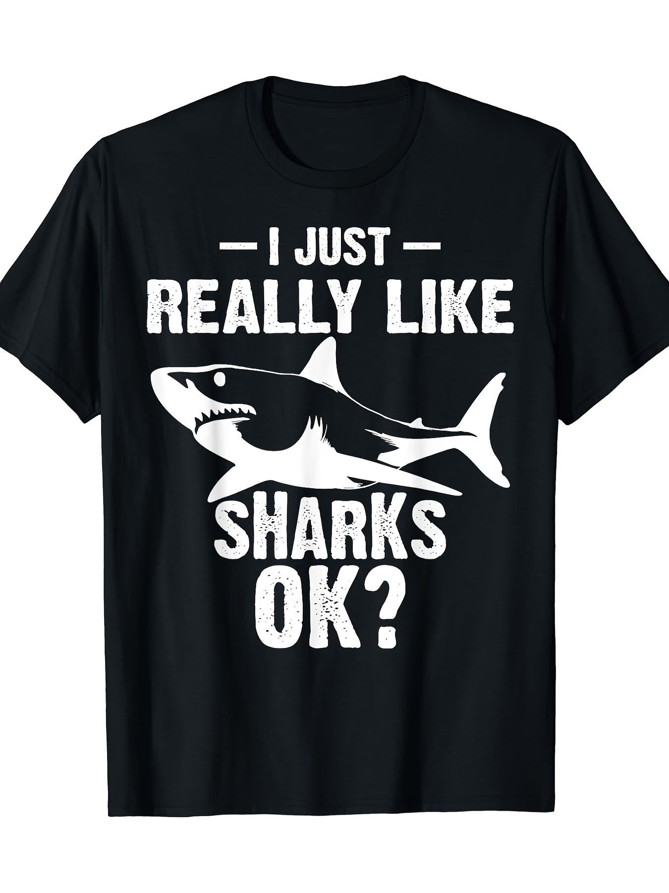 witziges mag einfach haie grafik t shirt männer frauen 100% Temu