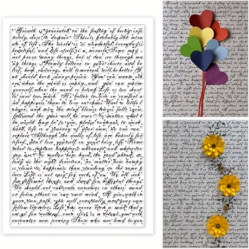 E-shop 1 Stück Klartext-Hintergrundstempel, Selbstvertrauen-Thema Transparenter Stempel, Dekorativer Klarstempel für Dichte Buchstaben, Kartenbasteln,