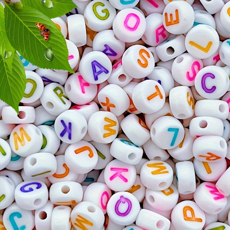 200/208/1000pcs Of Acrylic Letter Beads In English, Vowel Beads Suitable For Crafting, Perfect For Enhancing Phone Chains And Necklaces