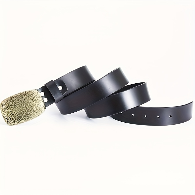 Gothic Snake Pattern Leather Belt Set with Replaceable Buckle - Unisex