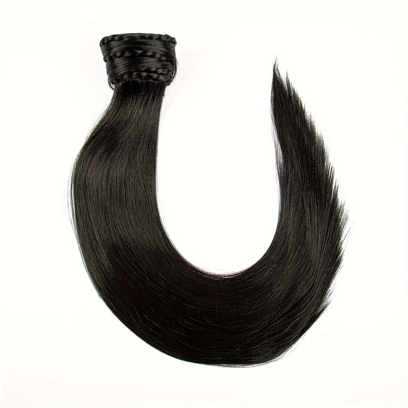 elegant straight ponytail hair extension for women synthetic clip in tail hairpiece versatile accessory for all fashion fiber chic ponytail extension details 7