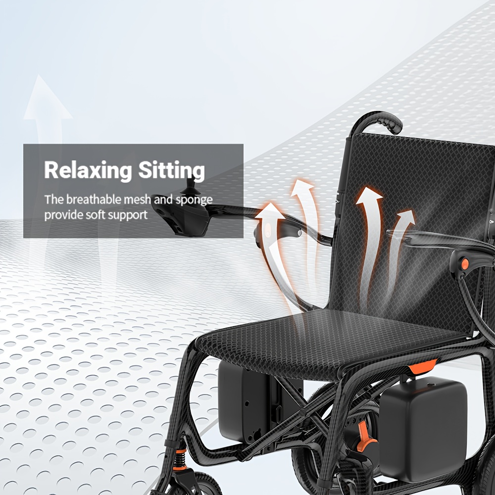 carbon fiber 25   range adult electric wheelchair no installation   folding and   lightweight 15kg 300lbs load capacity compact enough to   luggage     beach   portable power chair Product details 4