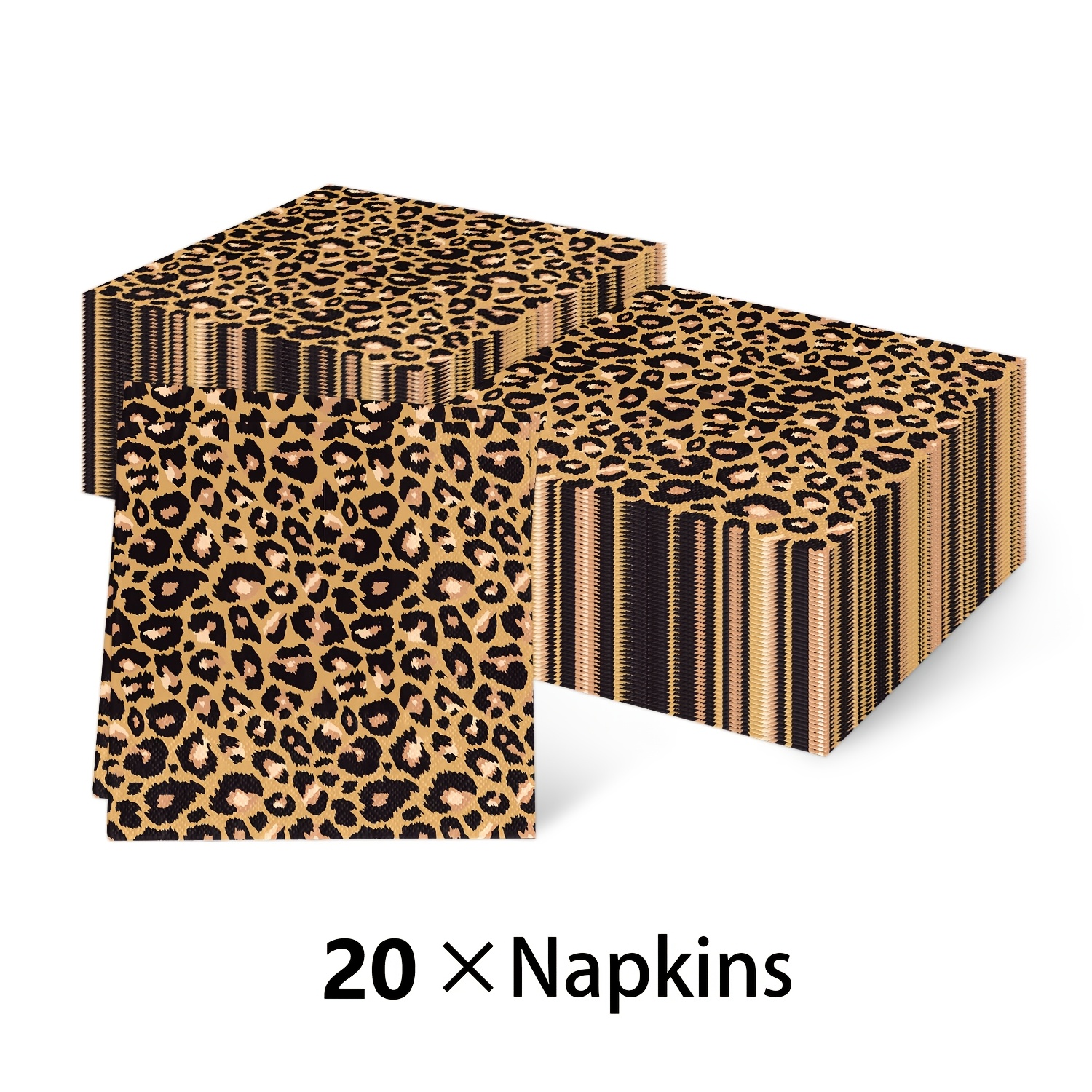 TEMU 100pcs/20pcs Leopard Print Party Napkins Suitable For Bachelorette Parties, Night Out, Birthdays & Bars - Sexy Leopard Spot Disposable Paper