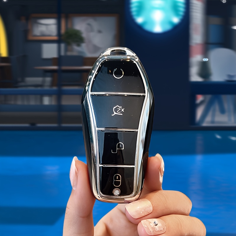 TEMU Étui de clé pour BYD avec porte-clés, en TPU, compatible avec , Mini, Song, Plus, , Yuan Tan, Han