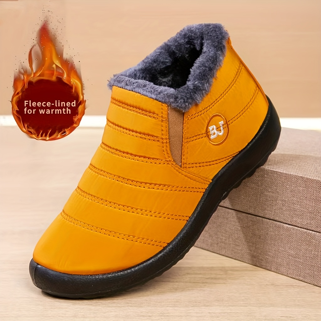 New Winter Fleece-Lined Snow Boots, Casual Outdoor Shoes