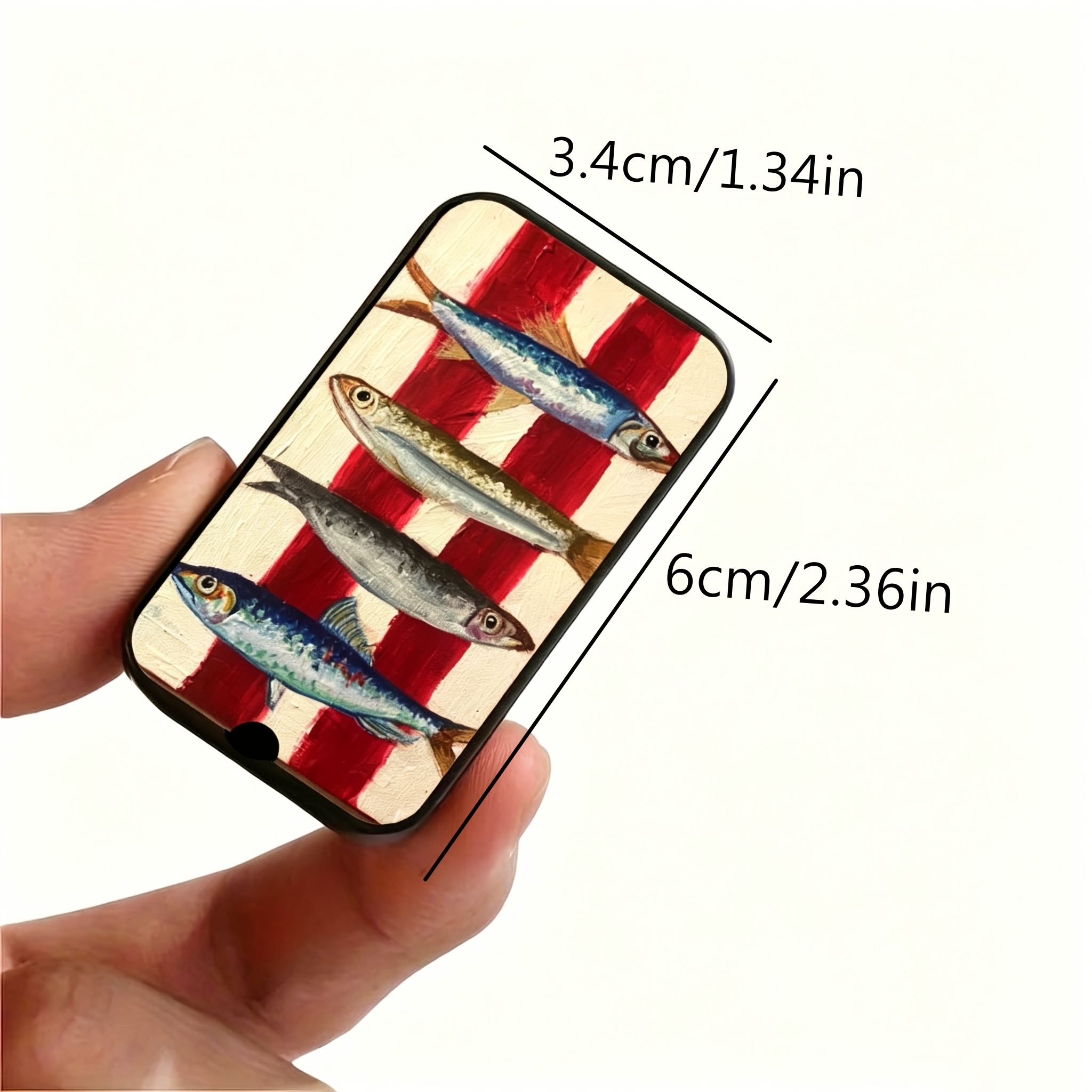 TEMU 1 pz/Four Fish Iron Matchbox, Senza Matassine, Scatola Portatile, Scorrevole Liscio, Scatola Portaoggetti Trendy, Ottima Scelta per Regali di